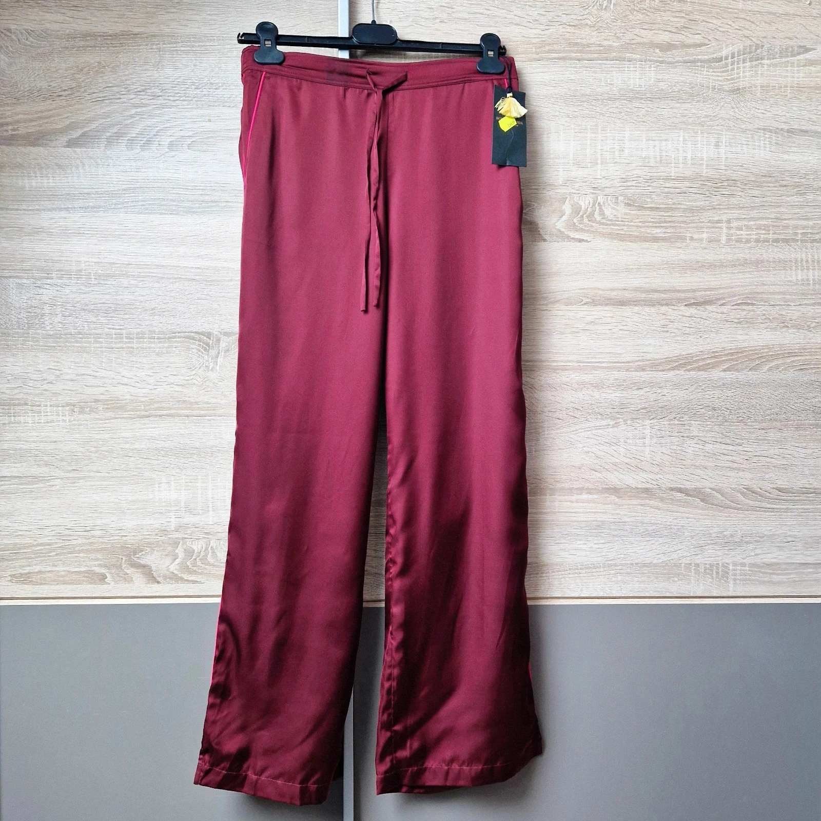 Pantalon large satiné
